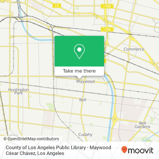 County of Los Angeles Public Library - Maywood César Chávez map