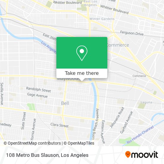 108 Metro Bus Slauson map