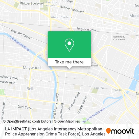 Mapa de LA IMPACT (Los Angeles Interagency Metropolitan Police Apprehension Crime Task Force)