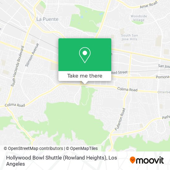 Hollywood Bowl Shuttle (Rowland Heights) map