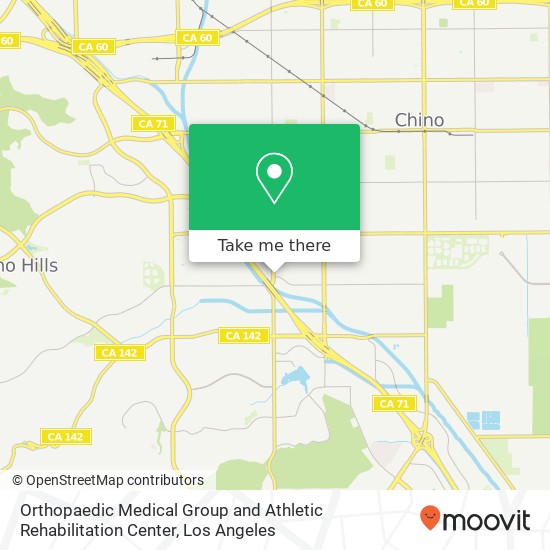 Mapa de Orthopaedic Medical Group and Athletic Rehabilitation Center