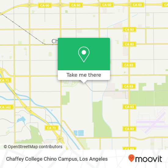 Chaffey College Chino Campus map