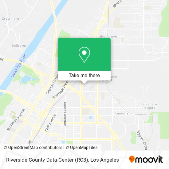 Riverside County Data Center (RC3) map