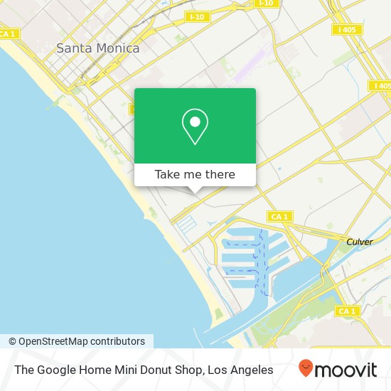 Mapa de The Google Home Mini Donut Shop