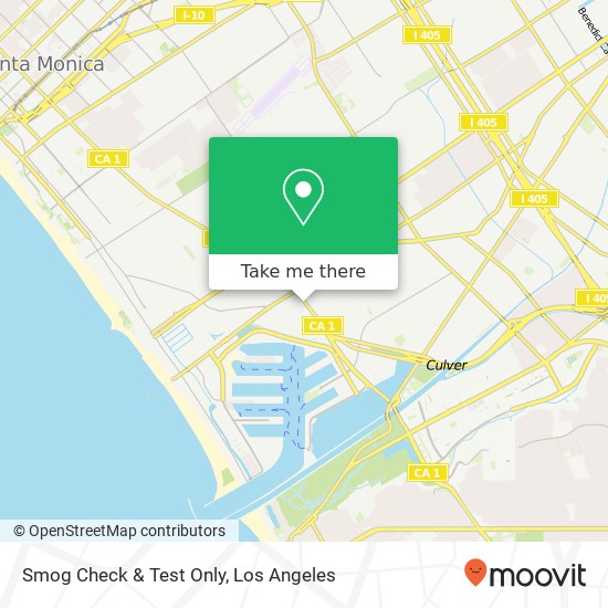 Smog Check & Test Only map