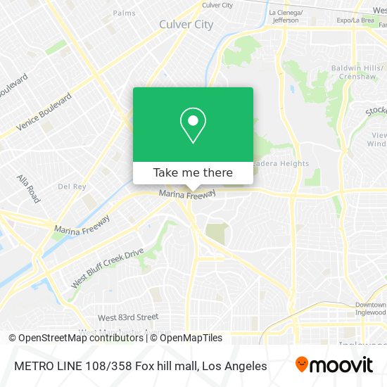Mapa de METRO LINE 108 / 358 Fox hill mall