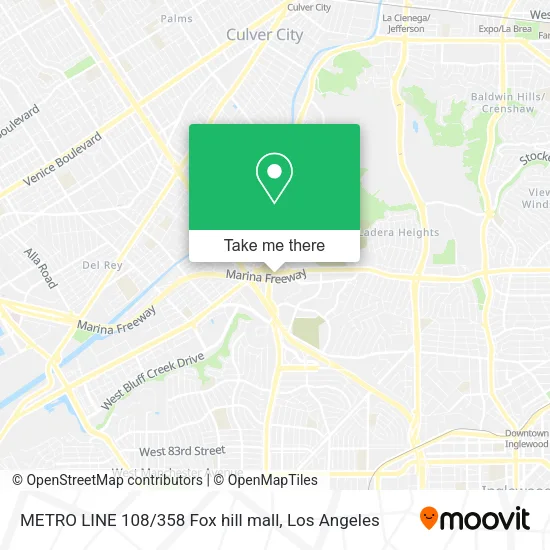 METRO LINE 108 / 358 Fox hill mall map