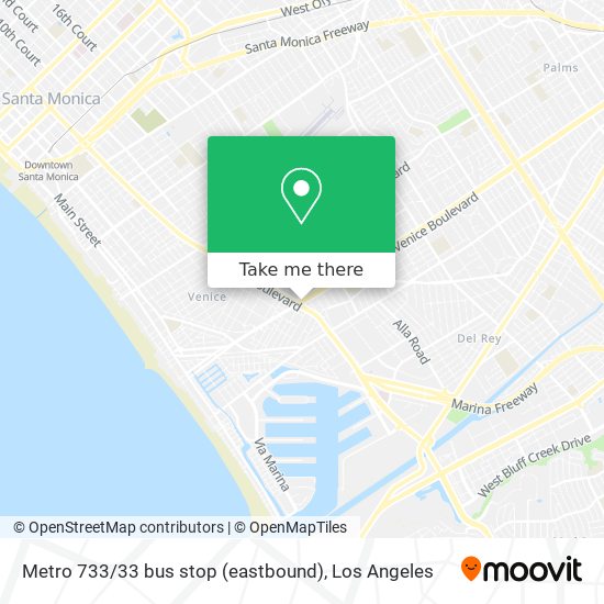 Metro 733 / 33 bus stop (eastbound) map