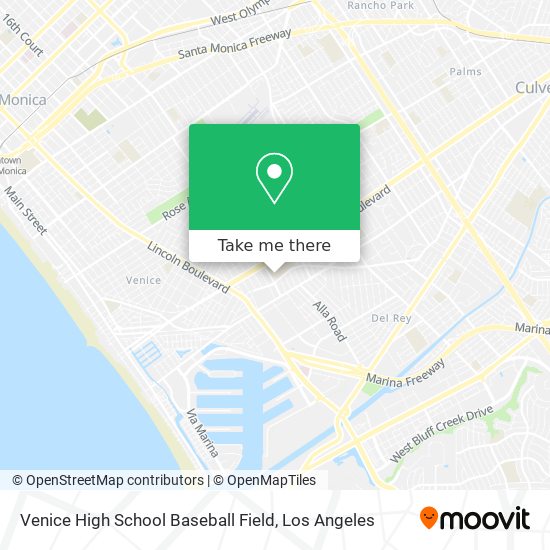 Venice High School Baseball Field map