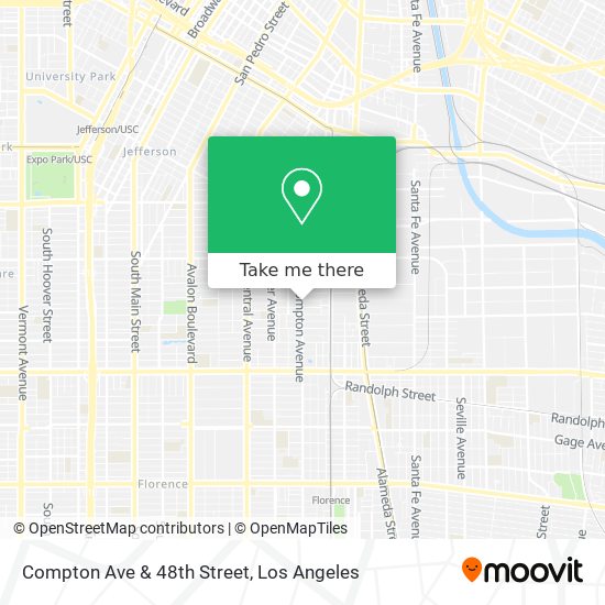 Compton Ave & 48th Street map