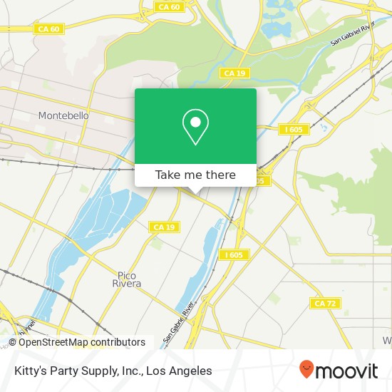 Mapa de Kitty's Party Supply, Inc.