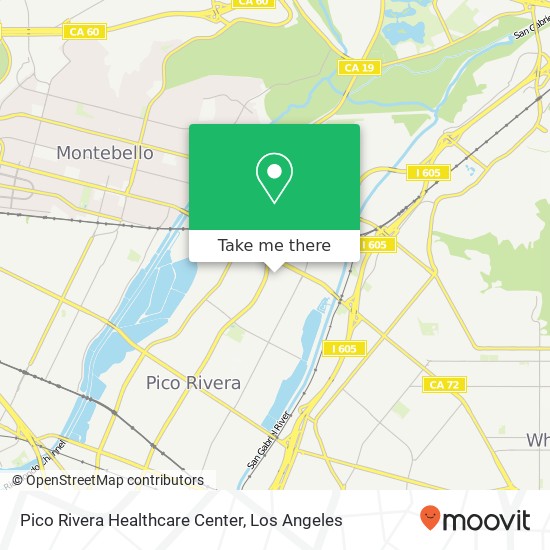 Pico Rivera Healthcare Center map