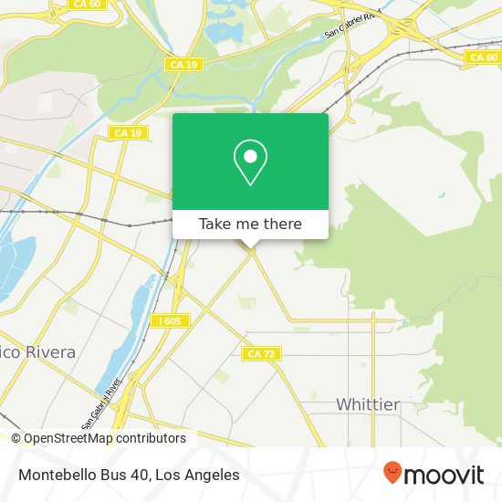 Montebello Bus 40 map