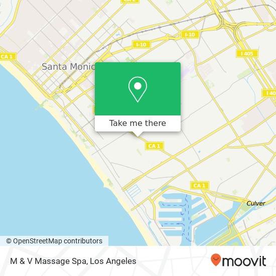 M & V Massage Spa map