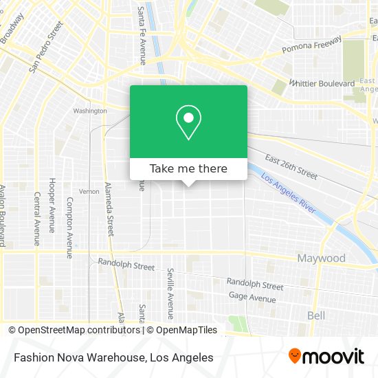 Fashion Nova Warehouse map