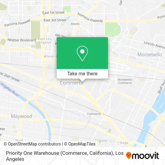Priority One Warehouse (Commerce, California) map