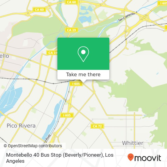 Mapa de Montebello 40 Bus Stop (Beverly / Pioneer)