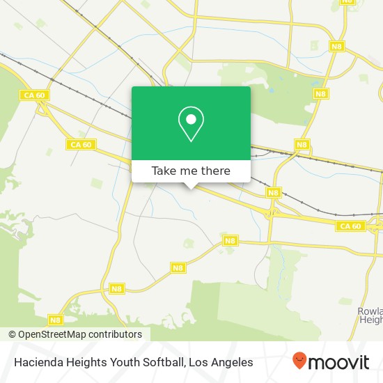 Hacienda Heights Youth Softball map