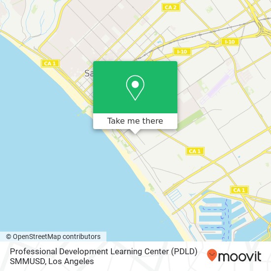 Mapa de Professional Development Learning Center (PDLD) SMMUSD