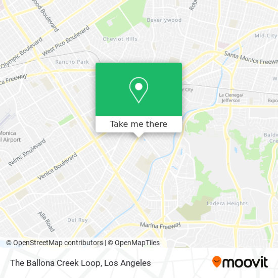 Mapa de The Ballona Creek Loop