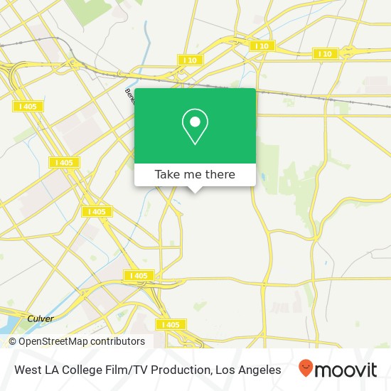 West LA College Film / TV Production map
