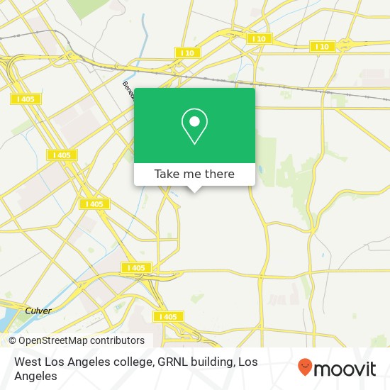 Mapa de West Los Angeles college, GRNL building