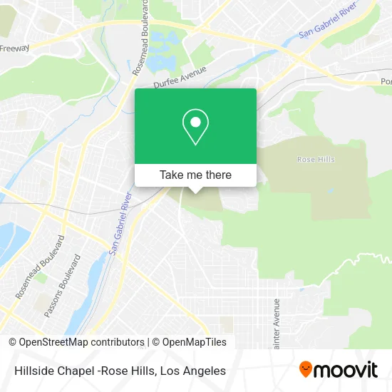 Hillside Chapel -Rose Hills map