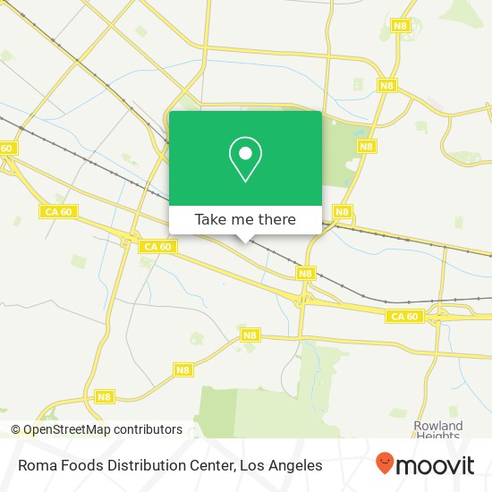 Mapa de Roma Foods Distribution Center
