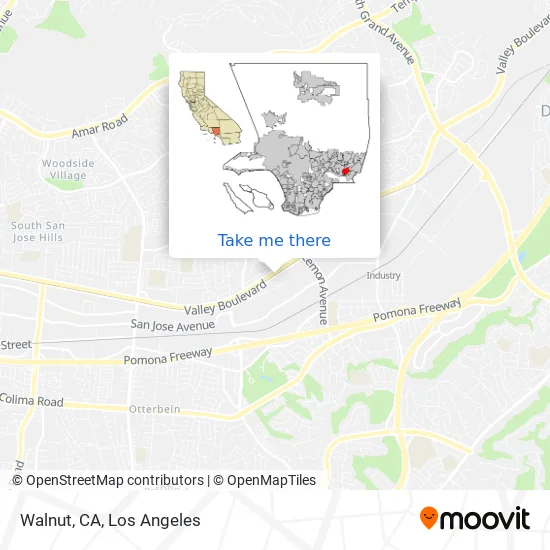 Mapa de Walnut, CA