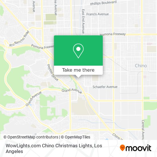 WowLights.com Chino Christmas Lights map