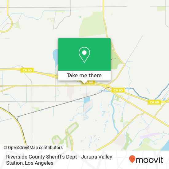 Mapa de Riverside County Sheriff's Dept - Jurupa Valley Station