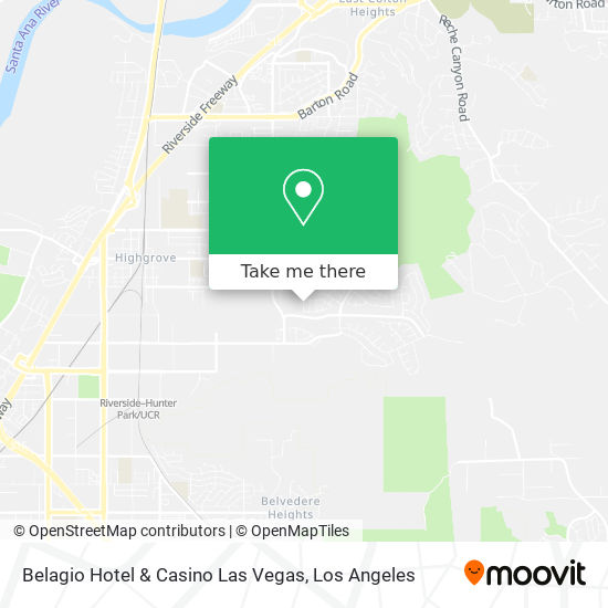Mapa de Belagio Hotel & Casino Las Vegas