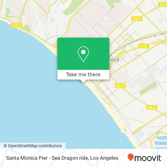 Mapa de Santa Monica Pier - Sea Dragon ride