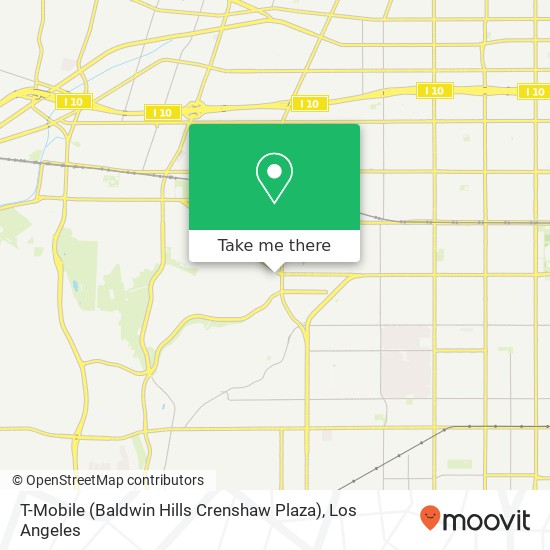 T-Mobile (Baldwin Hills Crenshaw Plaza) map