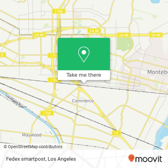 Mapa de Fedex smartpost