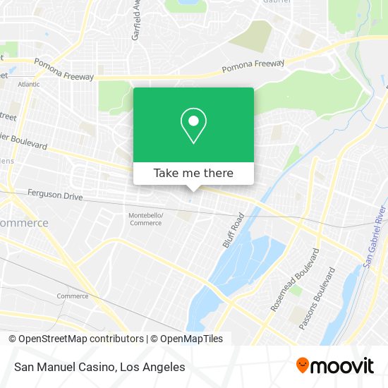 Mapa de San Manuel Casino
