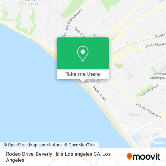 Rodeo Drive, Beverly Hills-Los angeles CA map
