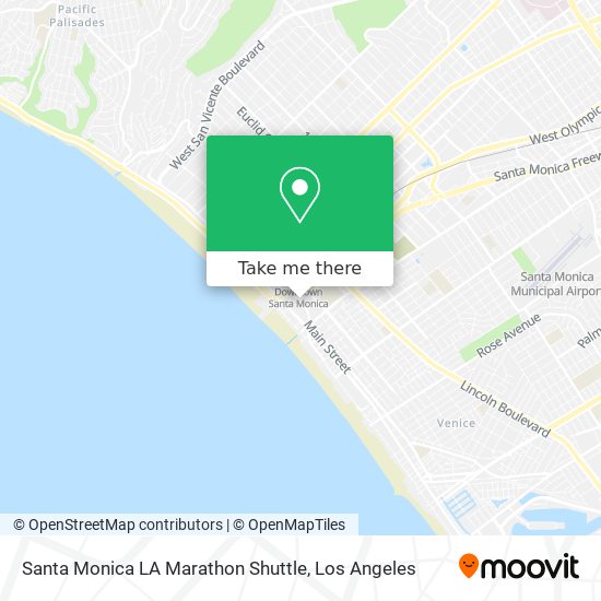 Mapa de Santa Monica LA Marathon Shuttle