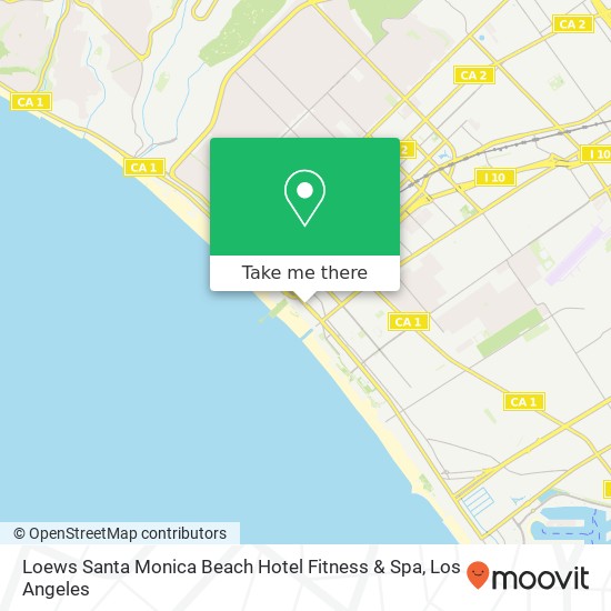 Mapa de Loews Santa Monica Beach Hotel Fitness & Spa