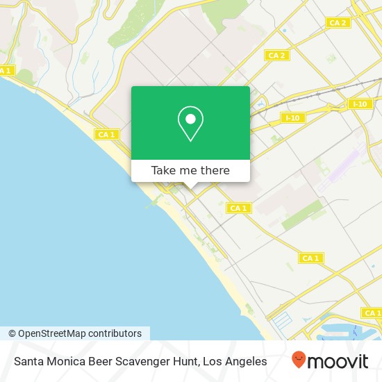 Mapa de Santa Monica Beer Scavenger Hunt