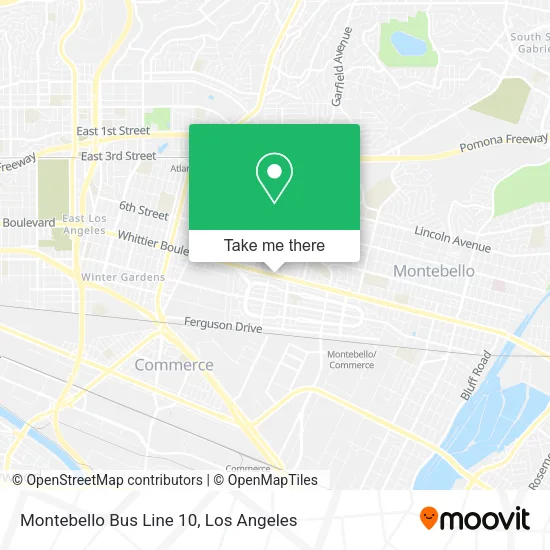 Montebello Bus Line 10 map
