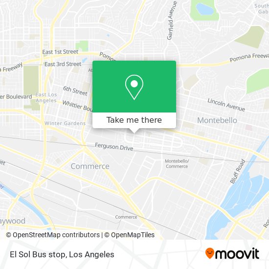 El Sol Bus stop map