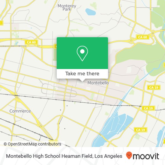 Mapa de Montebello High School Heaman Field