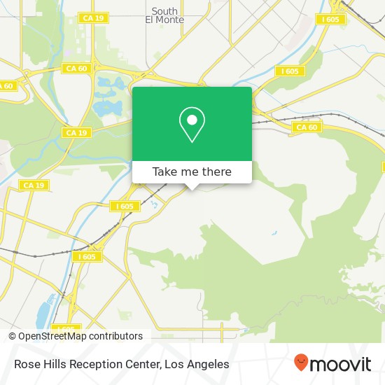 Mapa de Rose Hills Reception Center