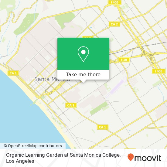 Mapa de Organic Learning Garden at Santa Monica College