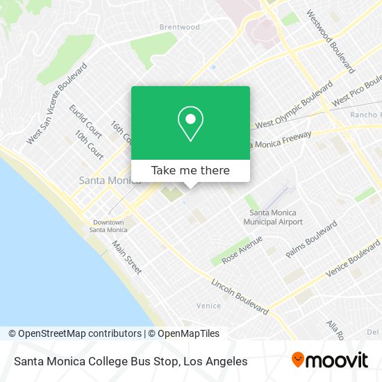 Santa Monica College Bus Stop map