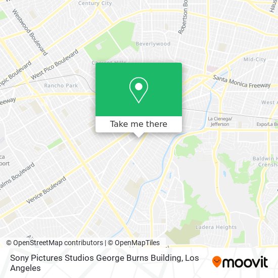 Sony Pictures Studios George Burns Building map