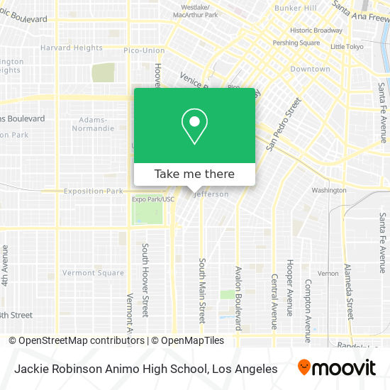 Jackie Robinson Animo High School map