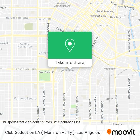 Club Seduction LA ("Mansion Party") map