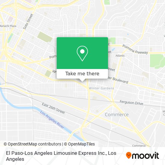 Mapa de El Paso-Los Angeles Limousine Express Inc.